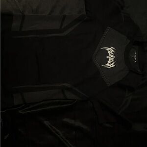 YoungLA Black Lightweight Graphic Shirt Jacket